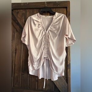 Impressions Light Pink Ruched Blouse